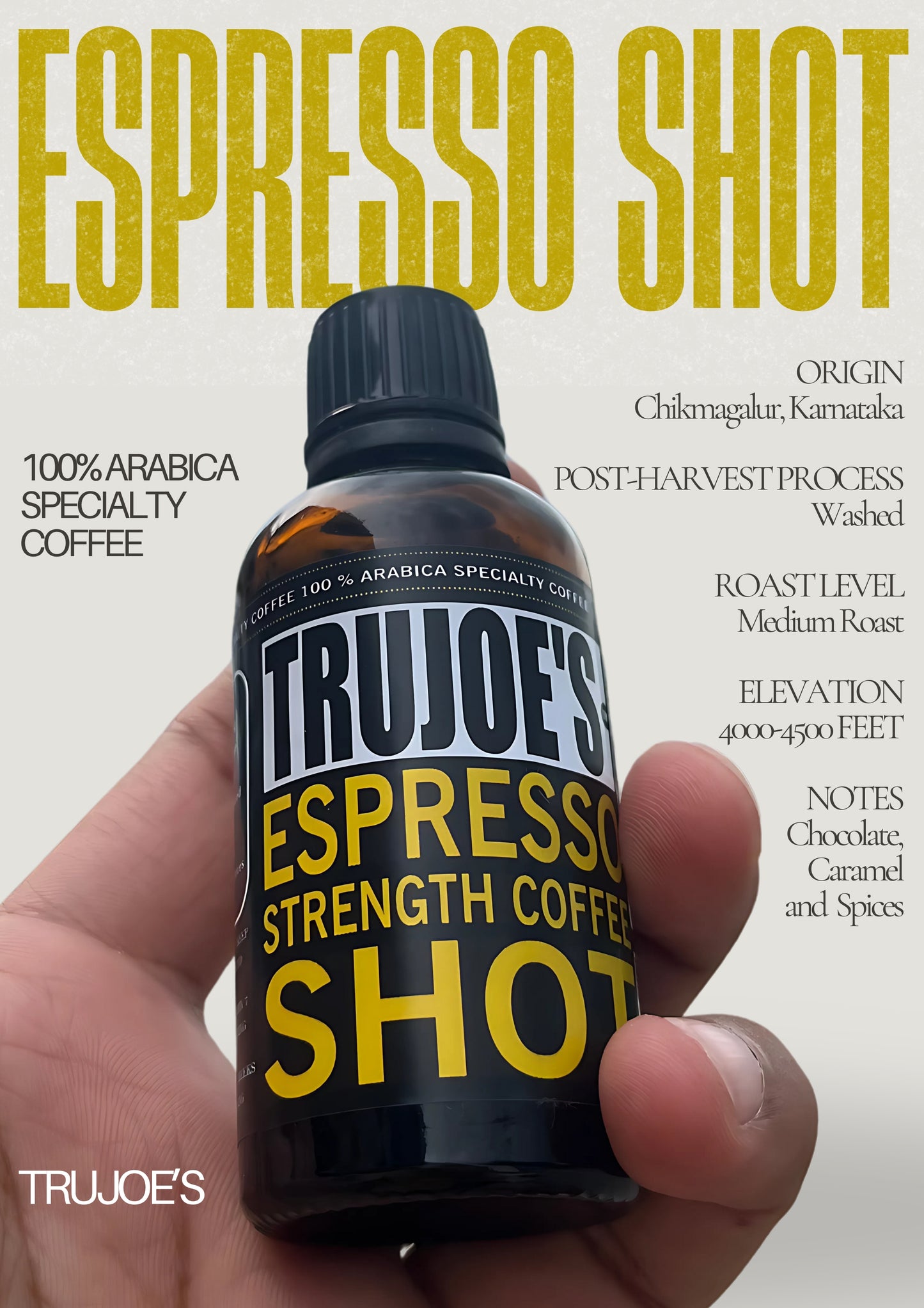 Travel size | Specialty Coffee Concentrate | Slow Brewed to Espresso Strength | 105 mg Natural Caffeine | Pack of 6 x 50ml